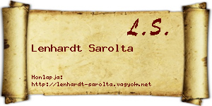 Lenhardt Sarolta névjegykártya