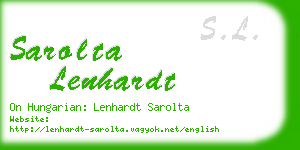 sarolta lenhardt business card